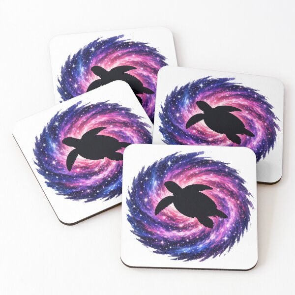 Item preview, Cosmic Vortex Sea Turtle Silhouette in Deep Space Swirl designed and sold by zoughlal.