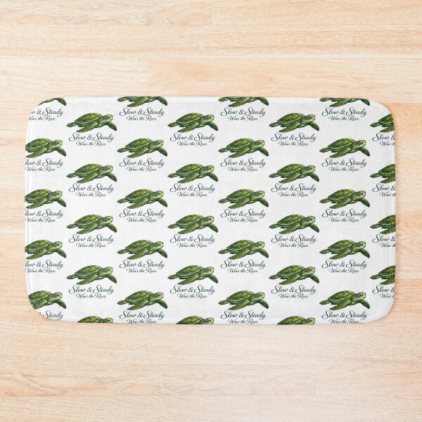 Item preview, Sea Turtle Quote “Slow & Steady Wins the Race” in Elegant Script designed and sold by zoughlal.