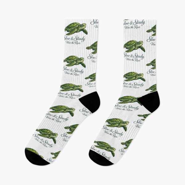 Item preview, Sea Turtle Quote “Slow & Steady Wins the Race” in Elegant Script designed and sold by zoughlal.