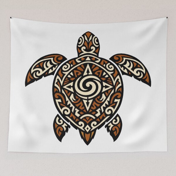 Item preview, Tribal Pattern Sea Turtle Symbol in Earth Tones designed and sold by zoughlal.