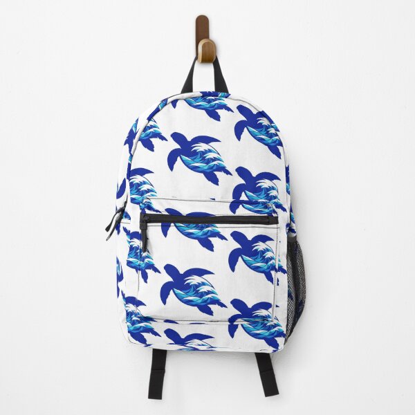 Item preview, Geometric Ocean Wave Sea Turtle with Negative Space Silhouette designed and sold by zoughlal.