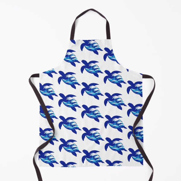 Item preview, Geometric Ocean Wave Sea Turtle with Negative Space Silhouette designed and sold by zoughlal.