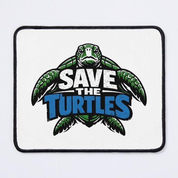 Item preview, Sea Turtle Conservation Message “Save the Turtles” Bold Stencil Style designed and sold by zoughlal.