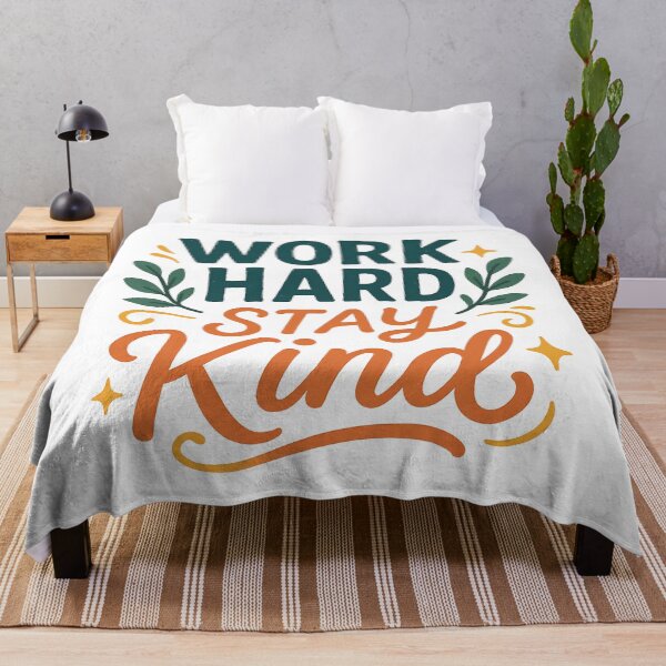 Item preview, Motivational Quote Design Work Hard Stay Kind. designed and sold by The-T-In-Retro.