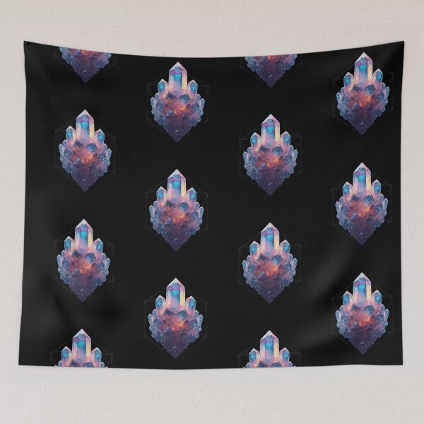 Item preview, Mystic Crystal Geometric Art – Colorful Gemstone Aesthetic Design designed and sold by Danny-Arts1.
