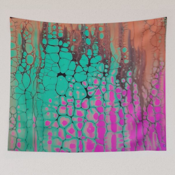 Item preview, NOT AI - Black Light Paint Acrylic Art No. 3 – Hand-Painted Abstract Fluid Art designed and sold by Matt's Artificial Nature.