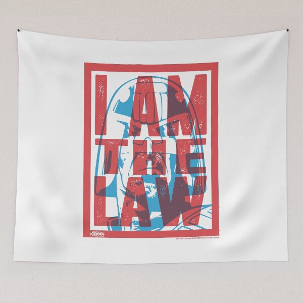 Item preview, I Am The Law Judge Dredd Blue Helmet designed and sold by All-And-Every.