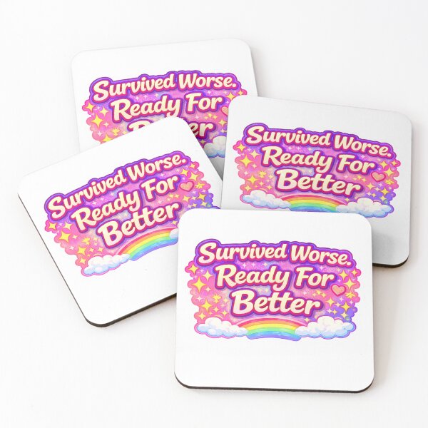 Item preview, Survived Worse Ready For Better  – Resilience Motivation Quote designed and sold by Paws and Ink Art.