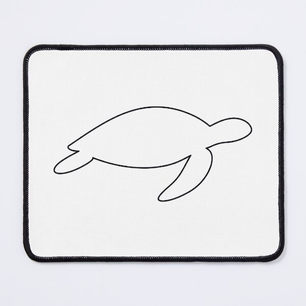 Item preview, Minimal Continuous Outline Sea Turtle in Black on White designed and sold by zoughlal.