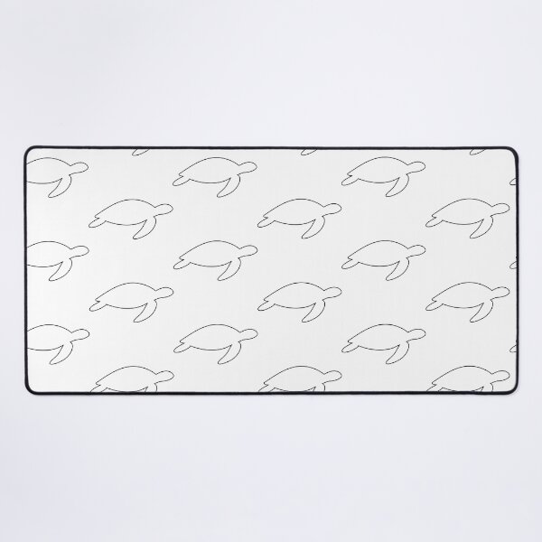 Item preview, Minimal Continuous Outline Sea Turtle in Black on White designed and sold by zoughlal.