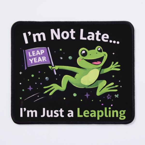 Item preview, Not Late Birthday - Leapling Frog With Leap Year Banner designed and sold by Leap29 Designs.
