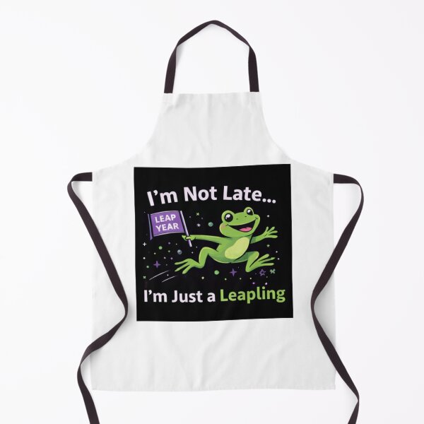 Item preview, Not Late Birthday - Leapling Frog With Leap Year Banner designed and sold by Leap29 Designs.