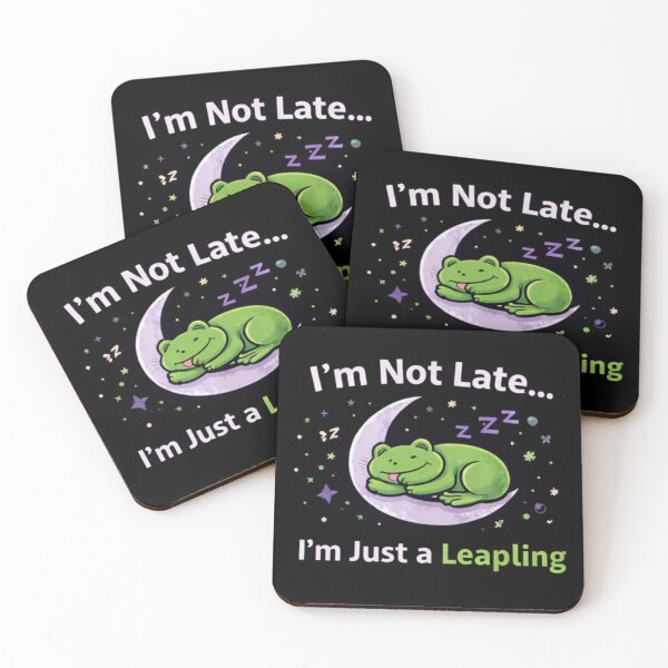 Item preview, Not Late Birthday - Leapling Frog Sleeping on the Moon designed and sold by Leap29 Designs.
