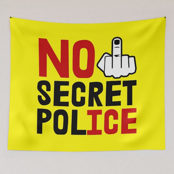 Item preview, No Secret Police - NO ICE  (middle finger) designed and sold by Thelittlelord.