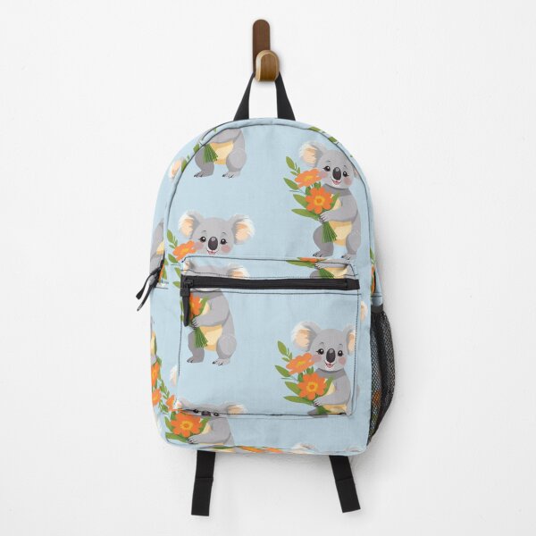 Item preview, Cute Koala Holding Orange Flowers Kawaii Illustration Art designed and sold by CANDO ART STORE.