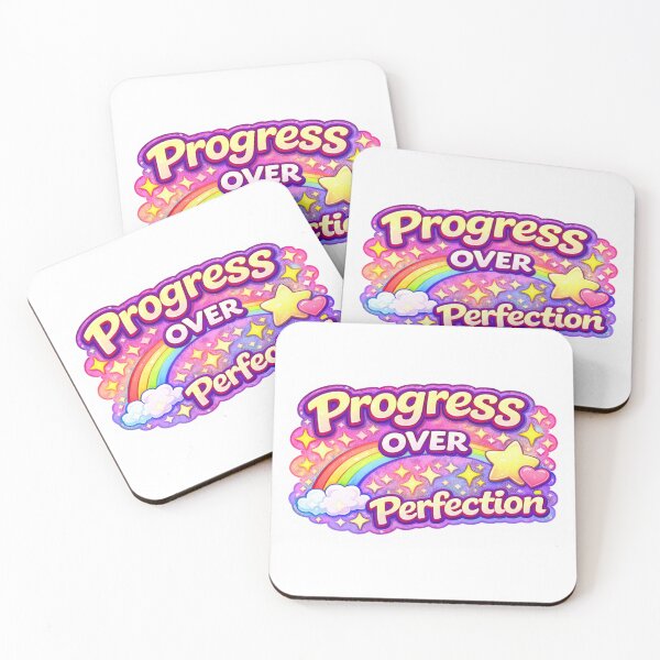 Item preview, Progress Over Perfection – Motivation & Self Growth Quote designed and sold by Paws and Ink Art.