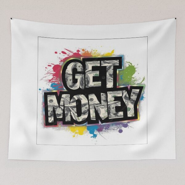Item preview, Get Rich Quietly – Graffiti Wealth Design designed and sold by MarketInk/Shop.
