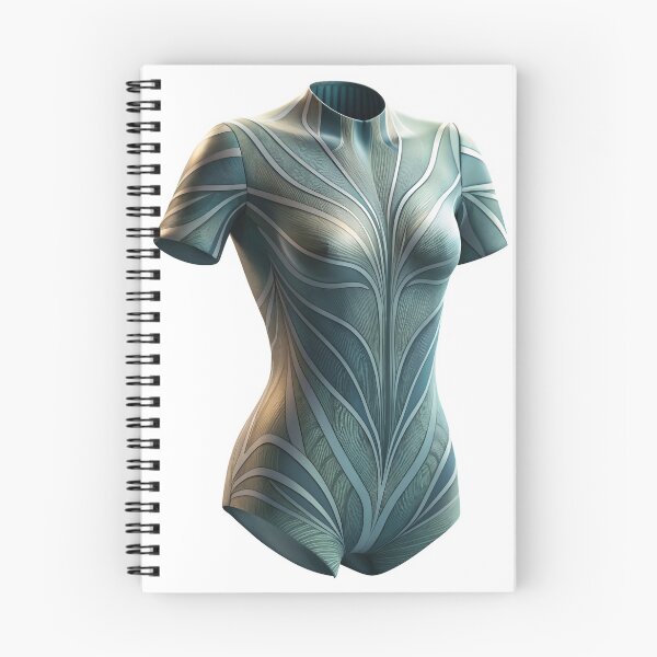Item preview, Form fitting bodysuit with leaf like panels and ribbed textures designed and sold by Creative88Art.