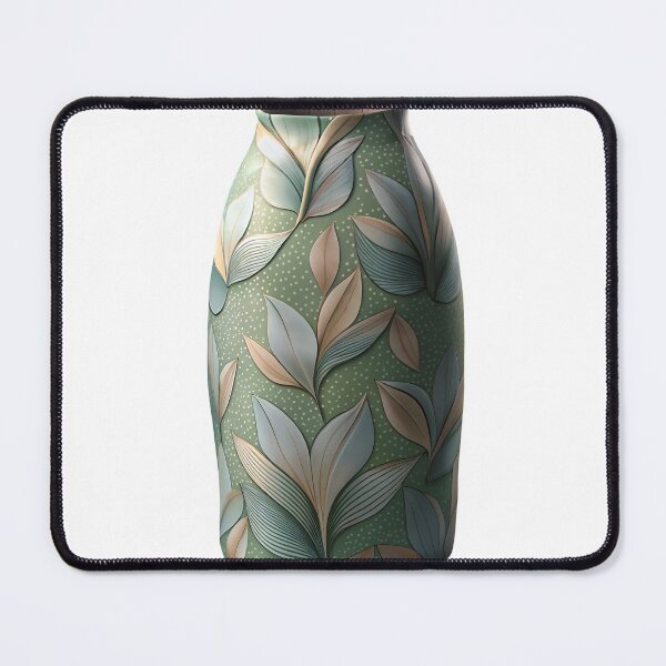 Item preview, Ceramic vase with layered leaf pattern under soft studio lighting designed and sold by Creative88Art.