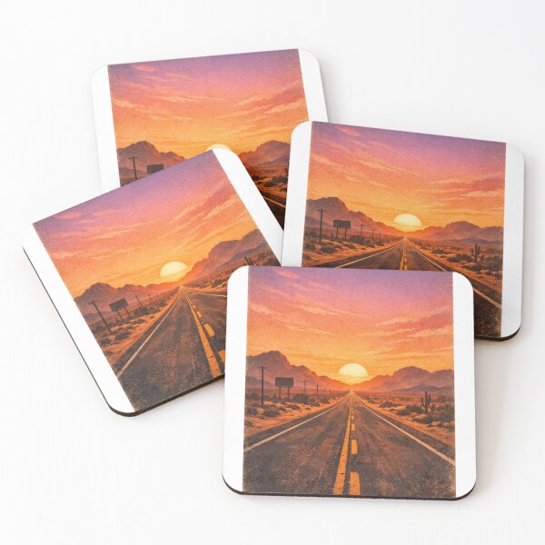 Item preview, Retro Sunset Desert Drive designed and sold by Paninides.