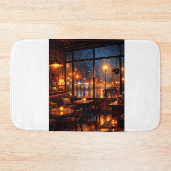 Item preview, Cozy Rainy Night Café designed and sold by Paninides.