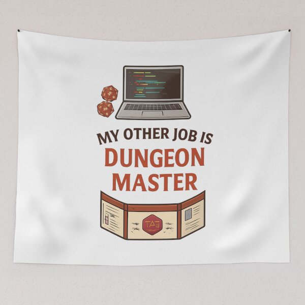 Item preview, My Other Job Is Dungeon Master – Software Engineer RPG Humor Design designed and sold by SidTastic .