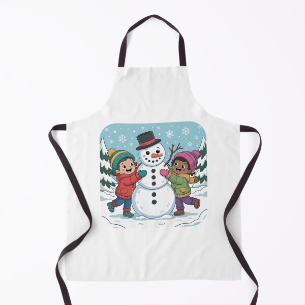 Item preview, Happy children build a cheerful snowman designed and sold by desinganddecor.