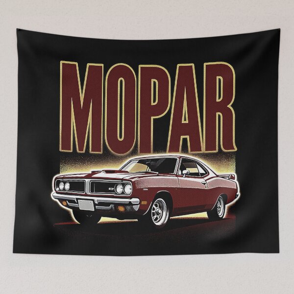 Item preview, Mopar Muscle Power, for black fabrics designed and sold by SteadyRolling.