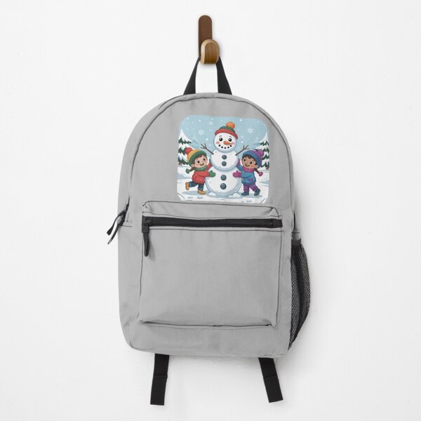 Item preview, Happy children build a cheerful snowman designed and sold by desinganddecor.