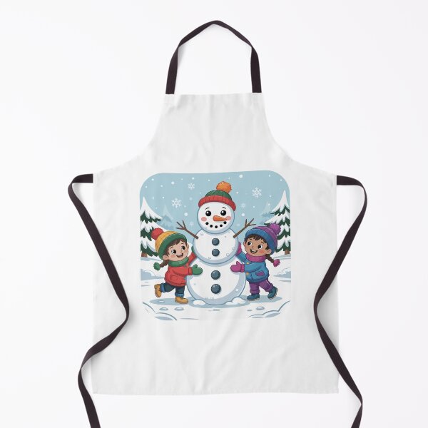 Item preview, Happy children build a cheerful snowman designed and sold by desinganddecor.