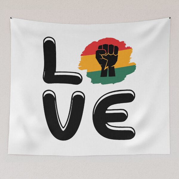 Item preview, Black Love Power Fist African Colors Minimal Design designed and sold by Lulunza.