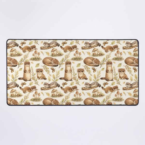 Item preview, Watercolor Otter Set Forest Wildlife Weasel Pattern designed and sold by HeavenStyleArt.