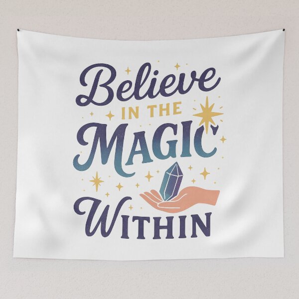 Item preview, "Believe in the Magic" Within Mystical Quote Design. designed and sold by The-T-In-Retro.