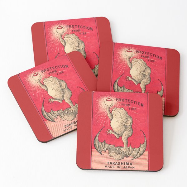 Item preview, Takashima Fire Toad – Vintage Japanese Matchbook Art designed and sold by Analog Aura .