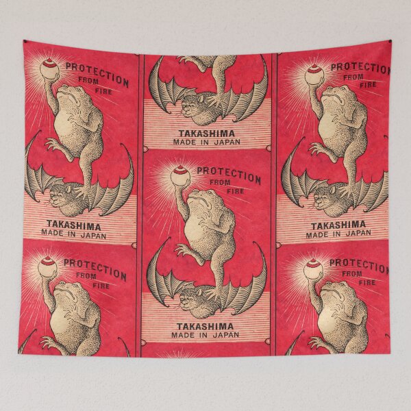 Item preview, Takashima Fire Toad – Vintage Japanese Matchbook Art designed and sold by Analog Aura .