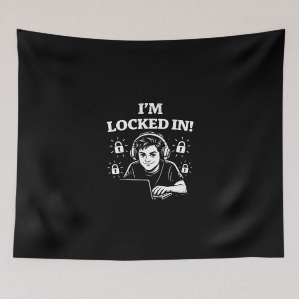 Item preview, I’m Locked In! – Focus Mode Productivity Humor Design designed and sold by RollFuzzy.