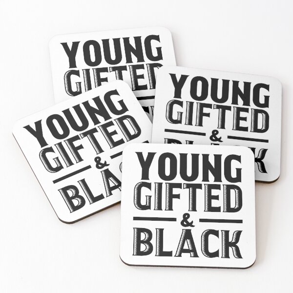 Item preview, Young Gifted and Black Bold Typography Afro Pride Quote designed and sold by Lulunza.