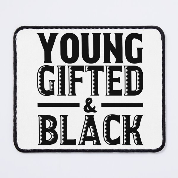 Item preview, Young Gifted and Black Bold Typography Afro Pride Quote designed and sold by Lulunza.