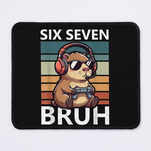 Item preview, Six Seven Bruh 67 Meme Funny Capybara Retro Gaming Kids Boys Art for Men Women Kids , Capybara Gift Lover designed and sold by DZIRI NAJAT.