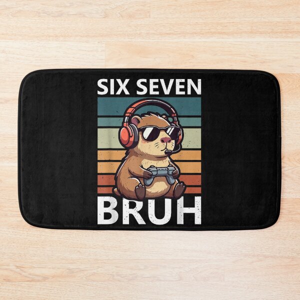 Item preview, Six Seven Bruh 67 Meme Funny Capybara Retro Gaming Kids Boys Art for Men Women Kids , Capybara Gift Lover  designed and sold by DZIRI NAJAT.