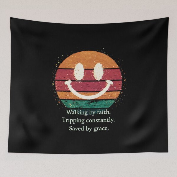 Item preview, Walking by Faith Tripping Constantly Saved by Grace designed and sold by gear-posters.