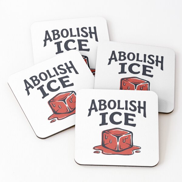 Item preview, Abolish ICE Melting Red Ice Cube Visual Pun Protest Art designed and sold by zzz888.