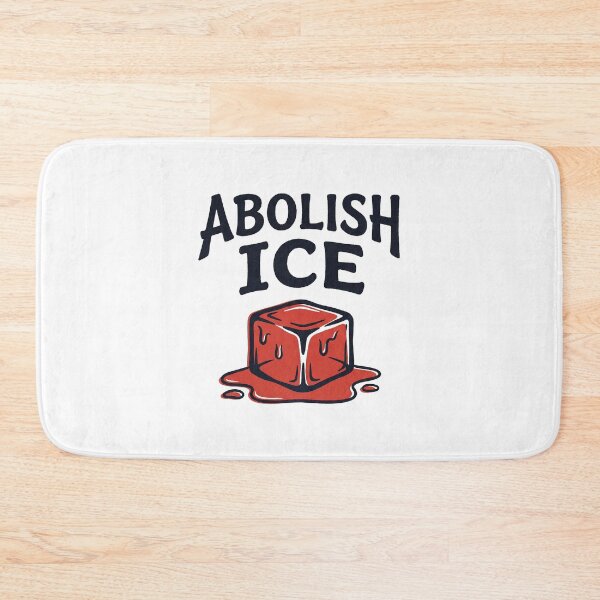 Item preview, Abolish ICE Melting Red Ice Cube Visual Pun Protest Art designed and sold by zzz888.