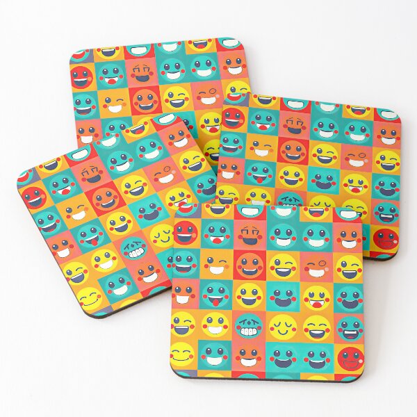 Item preview, Happy Vibes Emoji Pattern // Positive Energy Avatar Print // Joyful Smile & Laugh Seamless Design // Playful Social Media Aesthetic designed and sold by casaloomaria.