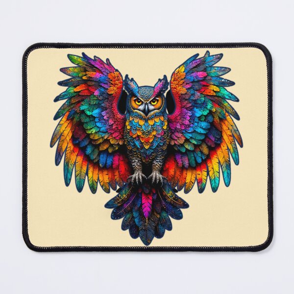 Item preview, Powerful Owl Guardian – Color Explosion Wings designed and sold by Neer arts.