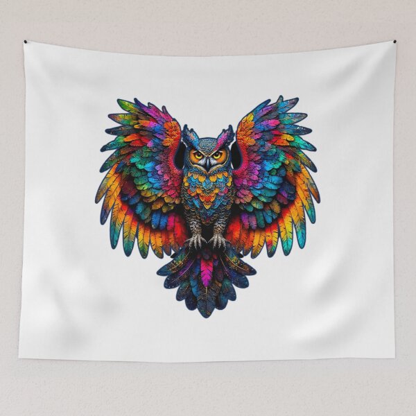Item preview, Powerful Owl Guardian – Color Explosion Wings  designed and sold by Neer arts.