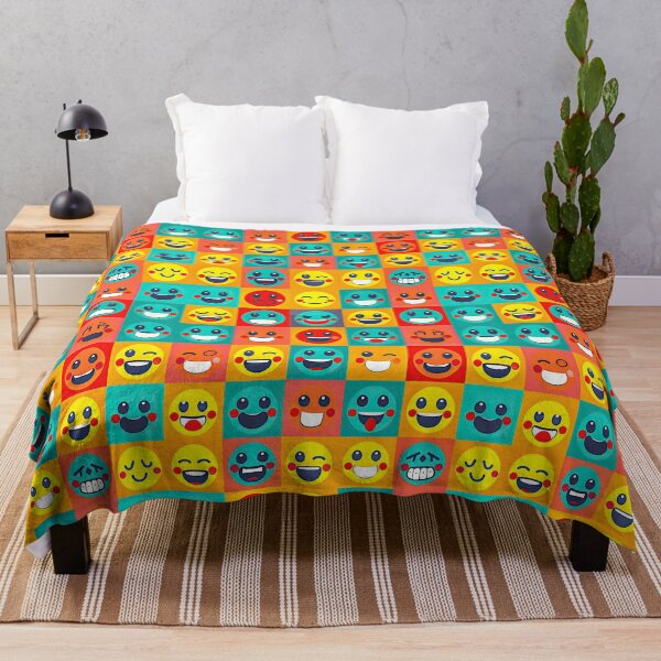 Item preview, Happy Vibes Emoji Pattern // Positive Energy Avatar Print // Joyful Smile & Laugh Seamless Design // Playful Social Media Aesthetic designed and sold by casaloomaria.