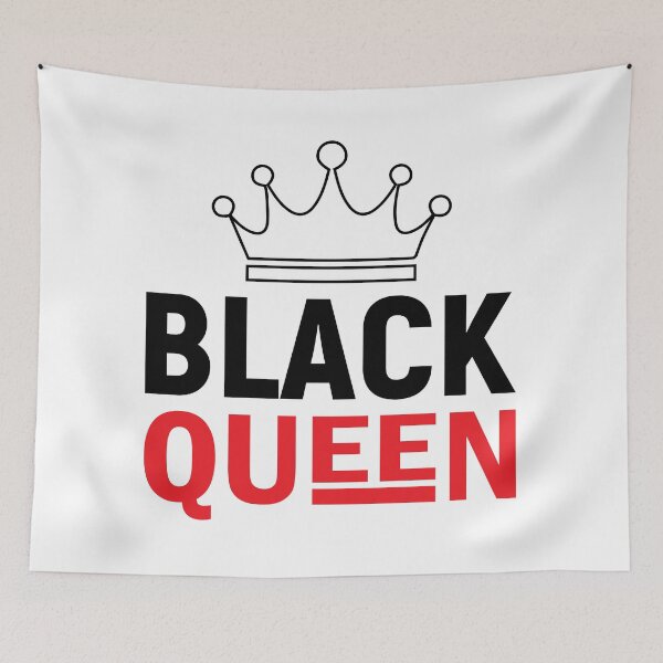 Item preview, Black Queen Royal Crown Afro Pride Typography Design designed and sold by Lulunza.