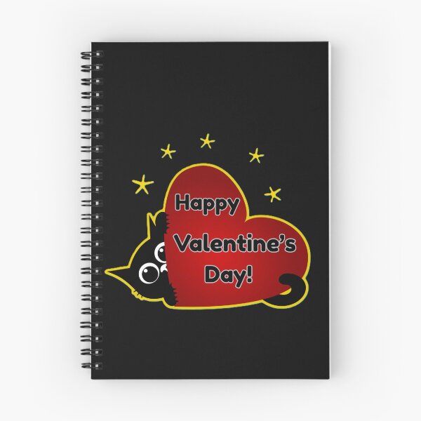 Item preview, Cute Black Cat With Valentine's Day Heart designed and sold by Lovemountain.