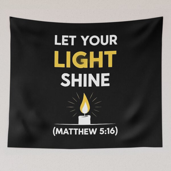 Item preview, Let Your Light Shine Bible Verse Christian Quote. designed and sold by loveandlightrb.